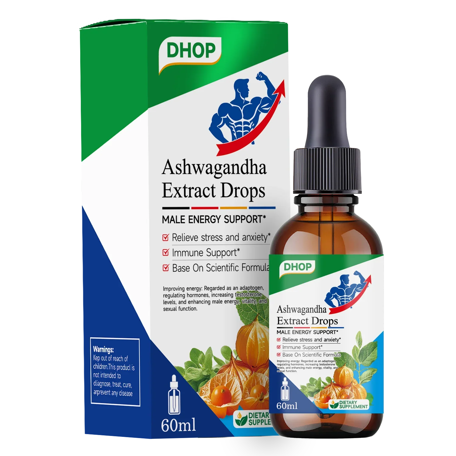 Liquid Ashwagandha drops for male energy