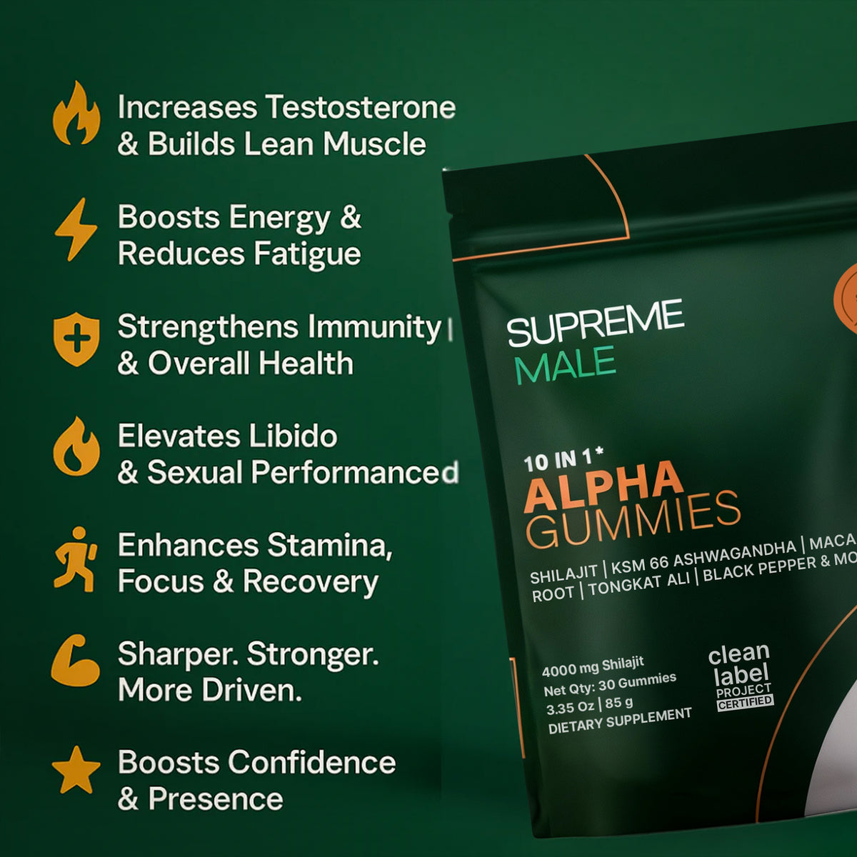 SUPREMEMALE™ | 10-in-1 Performance Gummies (Upgraded Formula) - Image 4